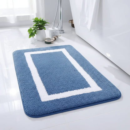 Microfiber Bath Mat | Soft Non-Slip Design | Modern Stripe Pattern 0
