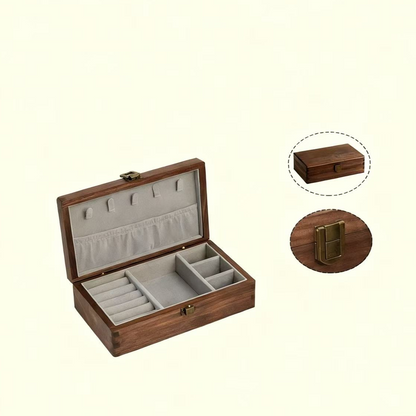 Minimalist walnut jewelry box for modern interiors