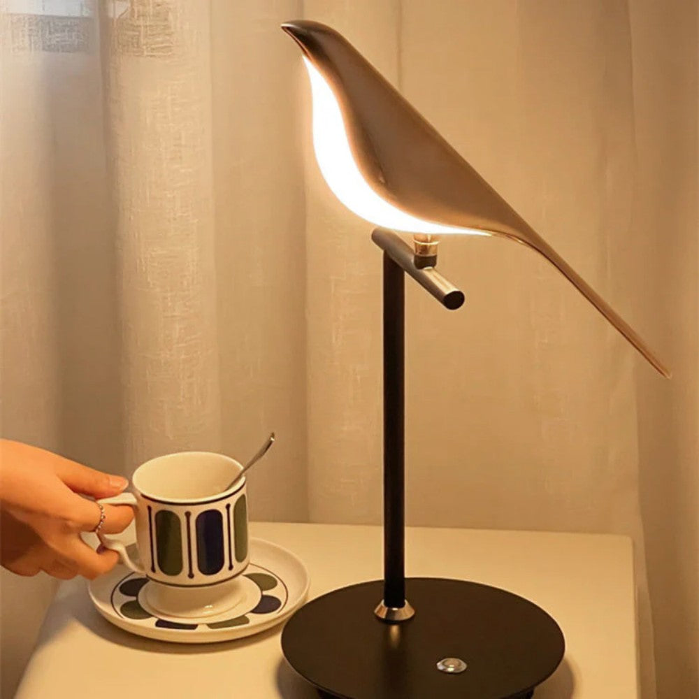 Golden Bird Sculptural Table Lamp