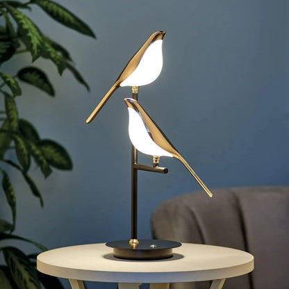 Golden Bird Sculptural Table Lamp