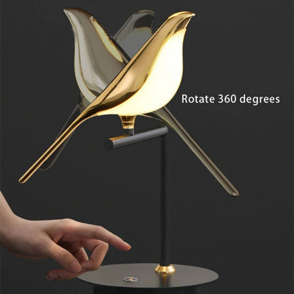 Golden Bird Sculptural Table Lamp