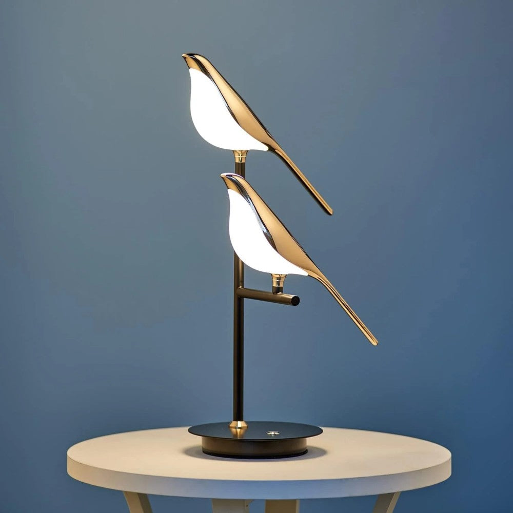 Golden Bird Sculptural Table Lamp