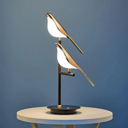 Golden Bird Sculptural Table Lamp