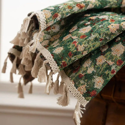 Floral Tassel Curtain Panel
