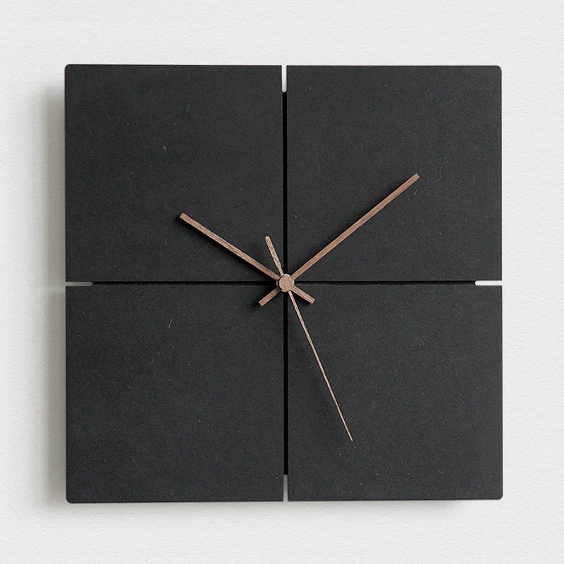 Minimal Black Disc Wall Clock