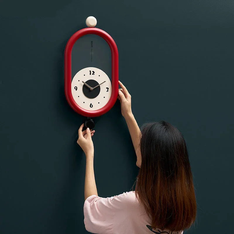 Oval Pendulum Wall Clock