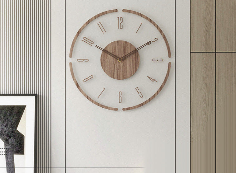 Large Scandinavian Wall Clock | Solid Wood Modern Decor
