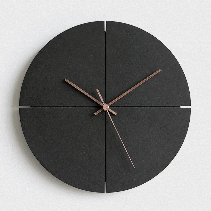 Minimal Black Disc Wall Clock