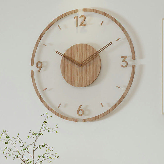 Large Scandinavian Wall Clock | Solid Wood Modern Decor