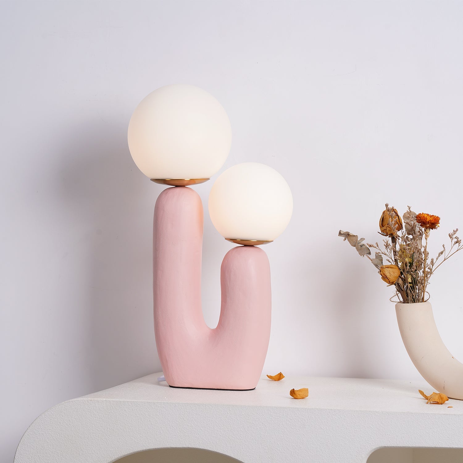 Textured Stone Minimal Table Lamp