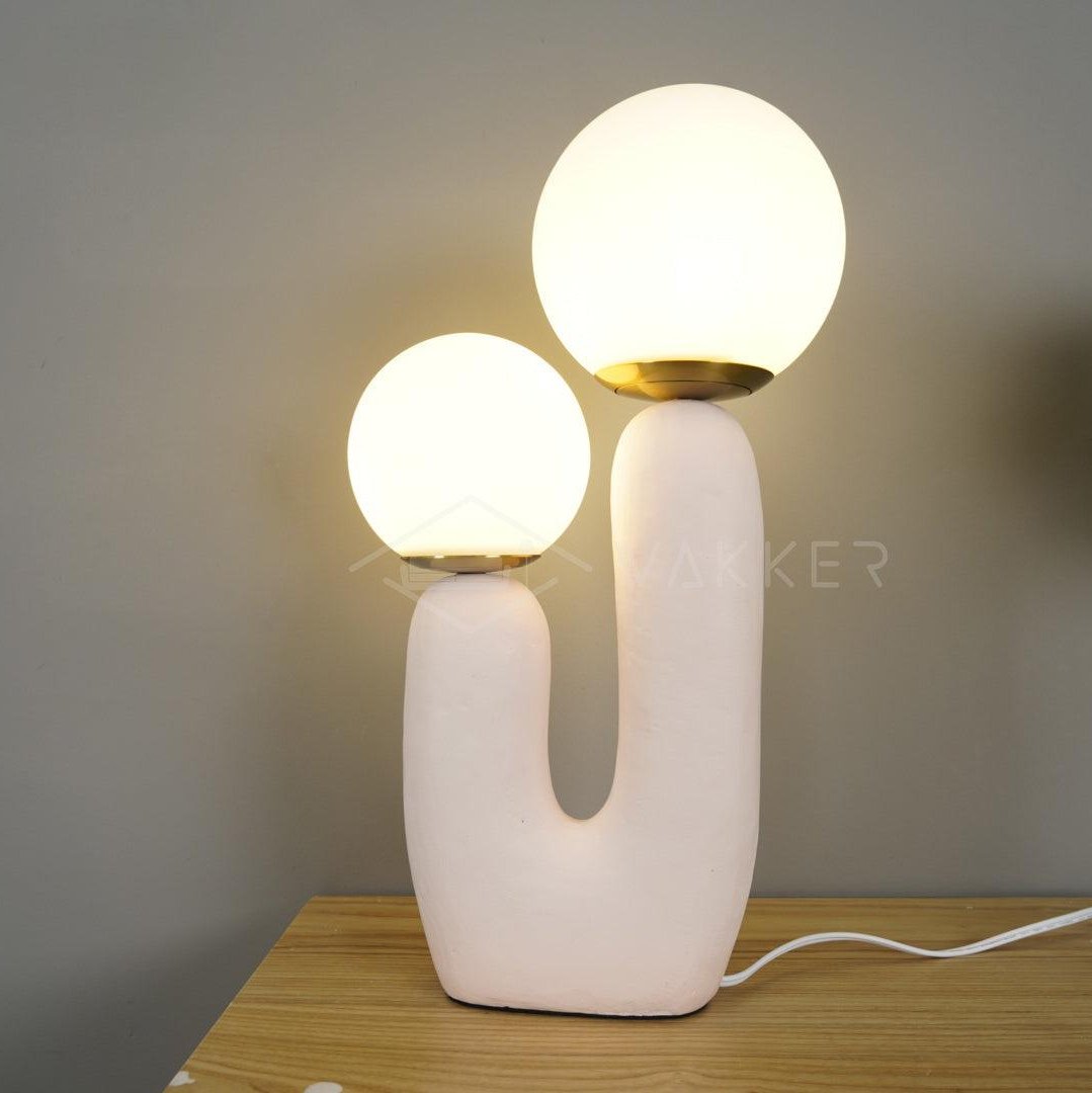 Textured Stone Minimal Table Lamp