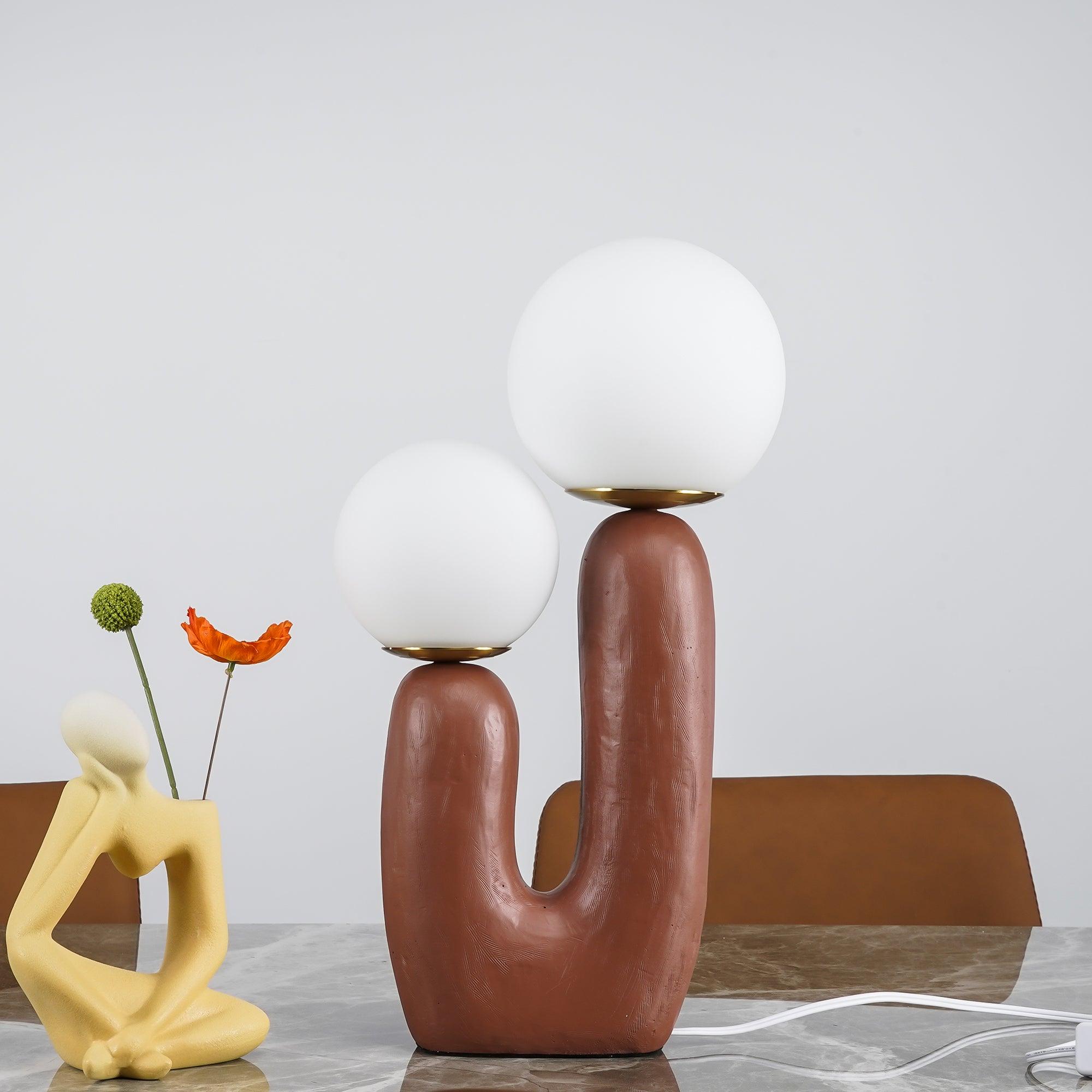 Textured Stone Minimal Table Lamp