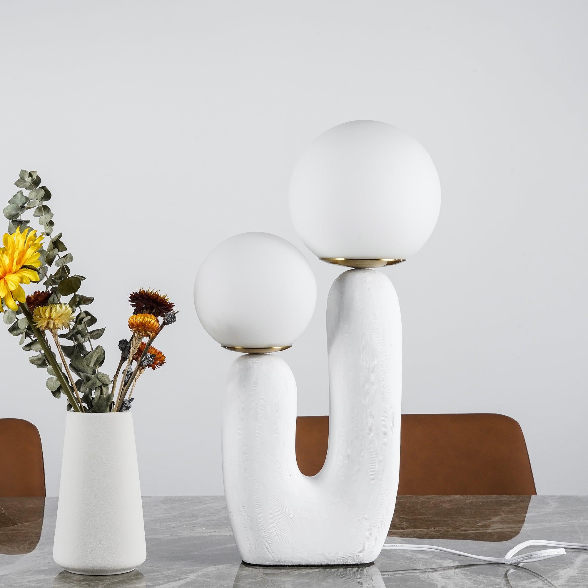 Textured Stone Minimal Table Lamp