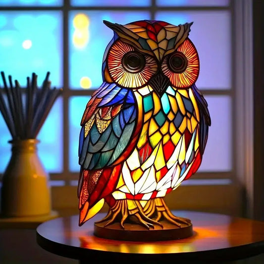 Mosaic Owl Table Lamp