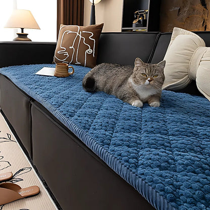 Textured Couch Cover | Geometric Quilted Sofa Bedding