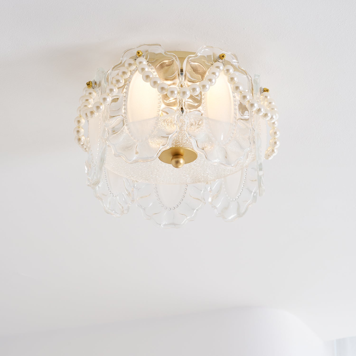 Crystal Petal Ceiling Light Fixture