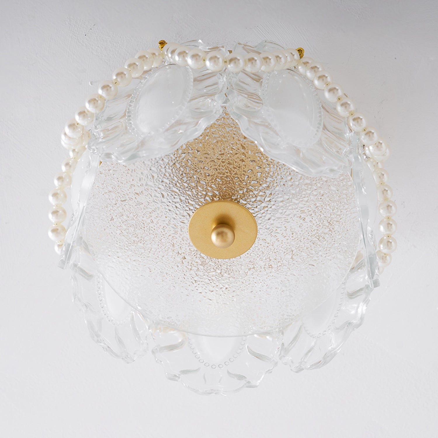 Crystal Petal Ceiling Light Fixture