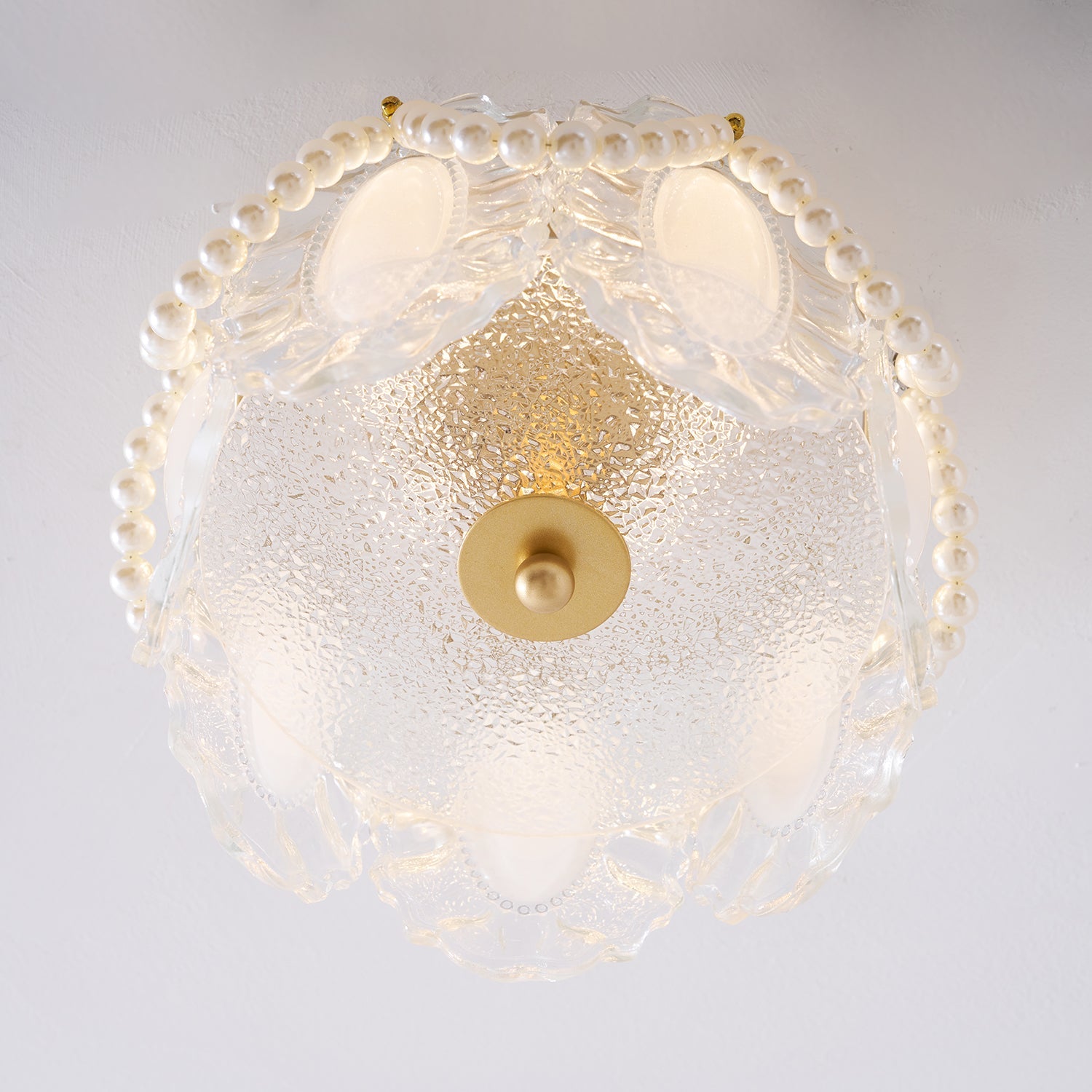 Crystal Petal Ceiling Light Fixture