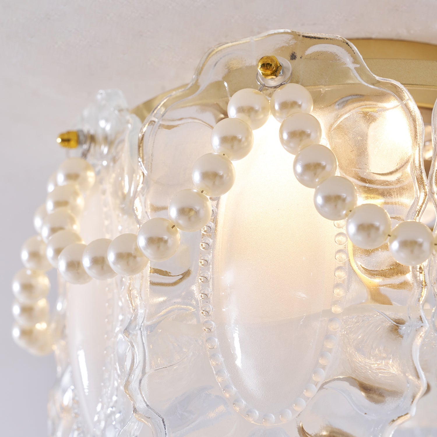 Crystal Petal Ceiling Light Fixture