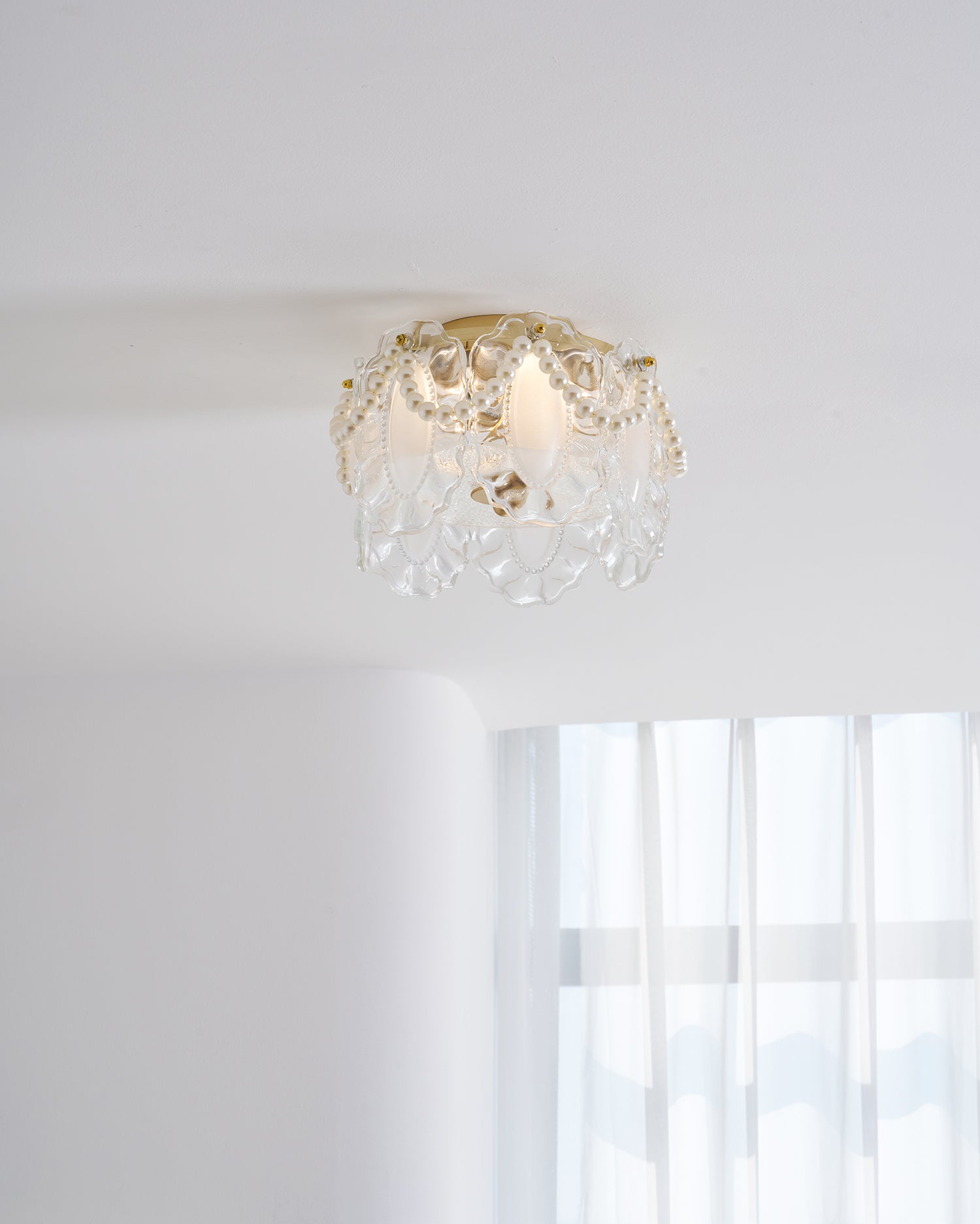 Crystal Petal Ceiling Light Fixture