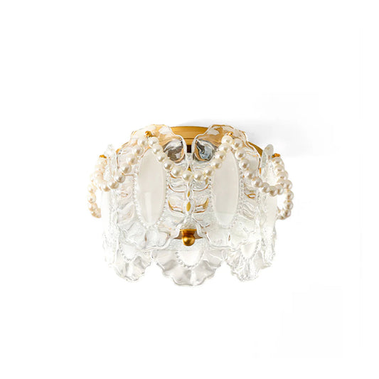 Crystal Petal Ceiling Light Fixture