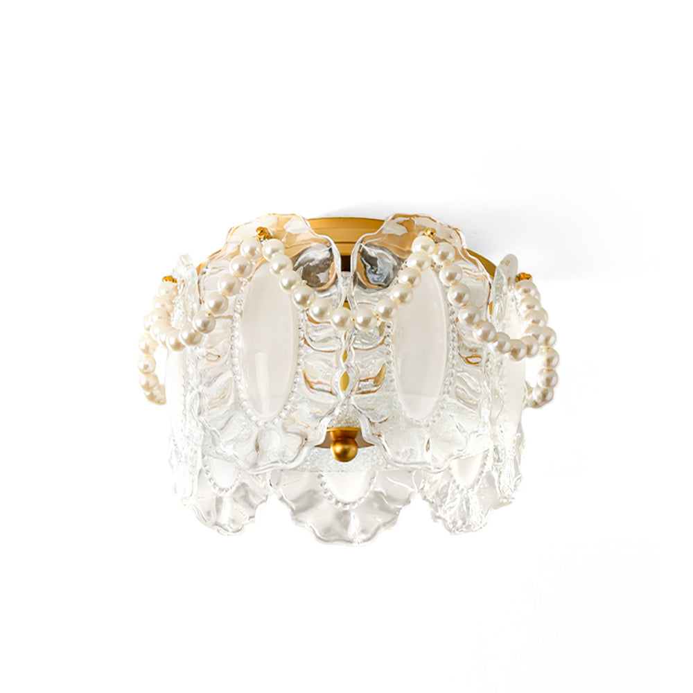 Crystal Petal Ceiling Light Fixture