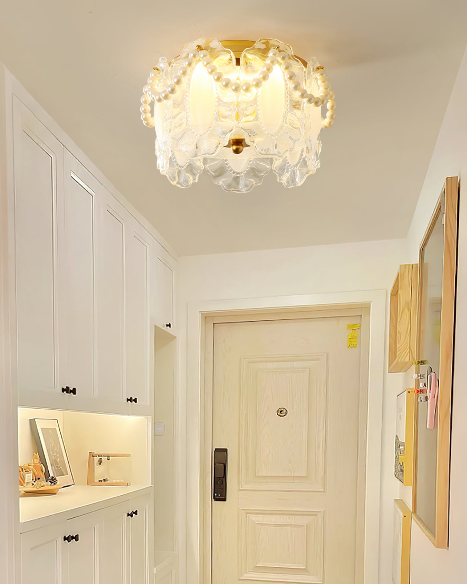 Crystal Petal Ceiling Light Fixture