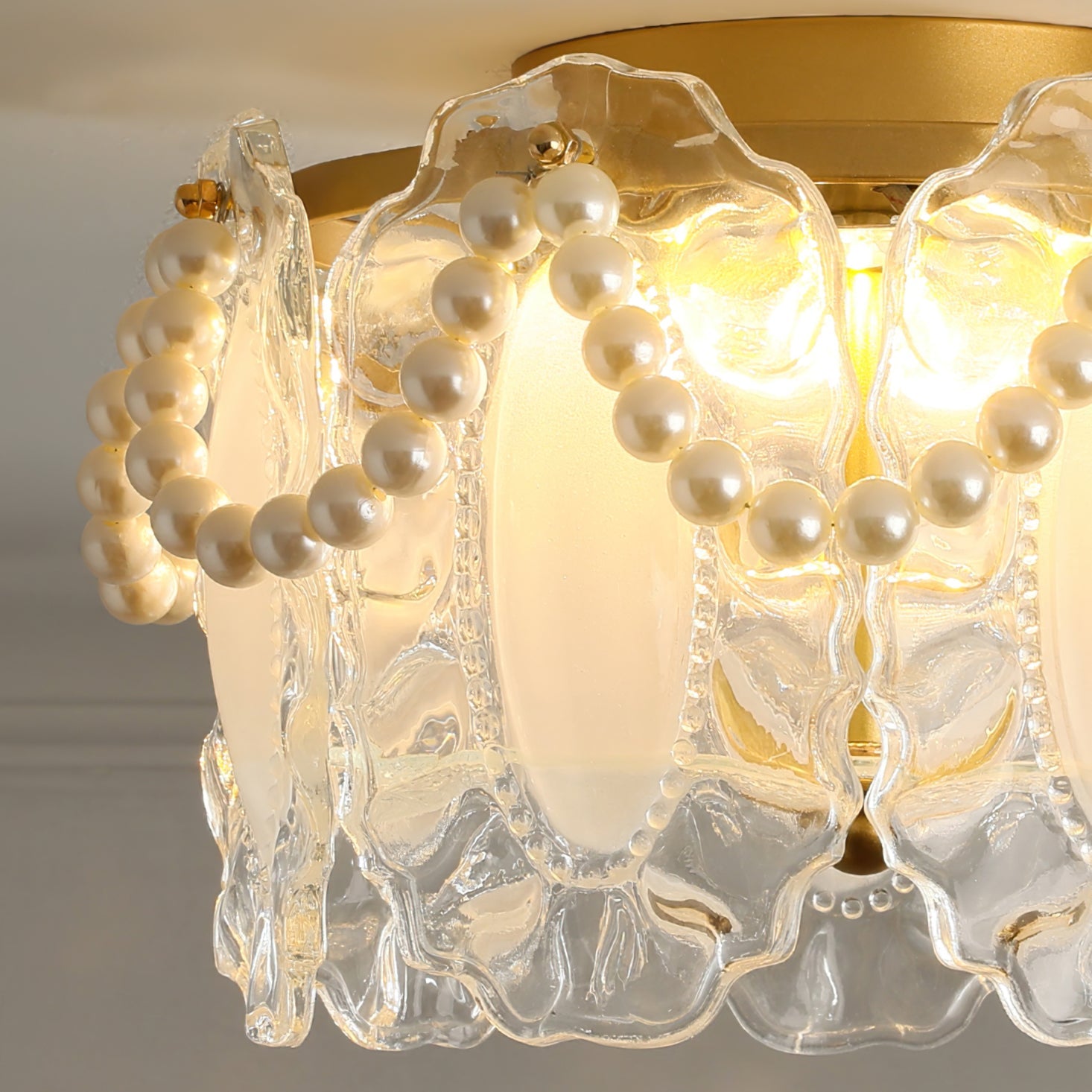 Crystal Petal Ceiling Light Fixture