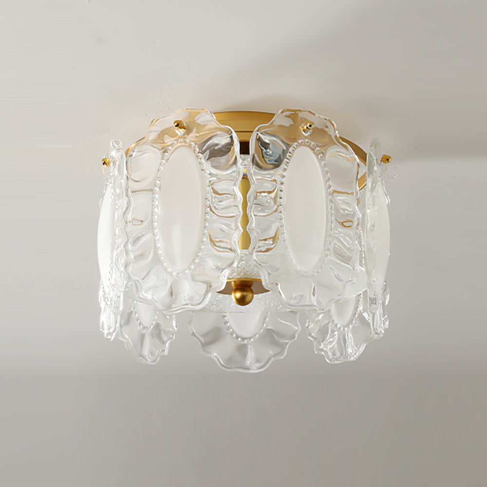 Crystal Petal Ceiling Light Fixture