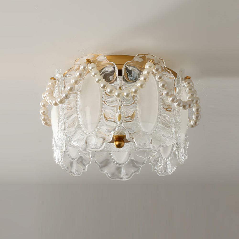 Crystal Petal Ceiling Light Fixture