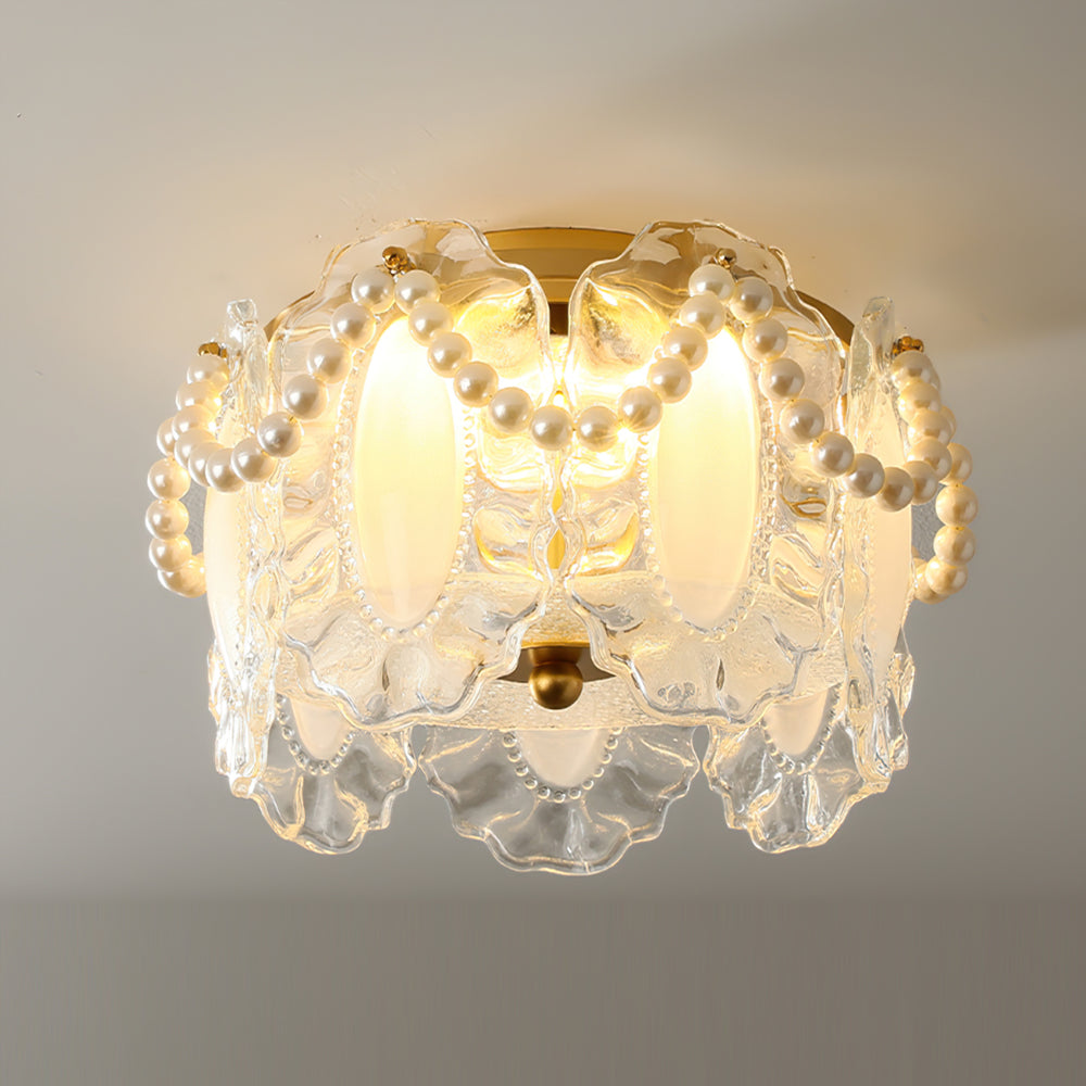 Crystal Petal Ceiling Light Fixture