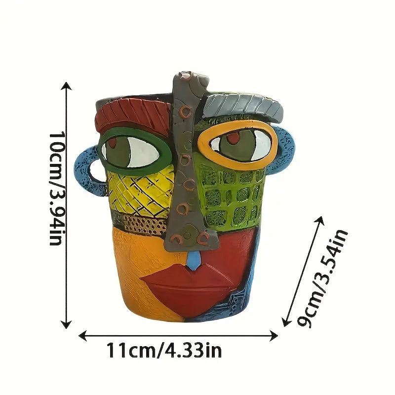 Abstract Face Picasso Ceramic Planter Pot
