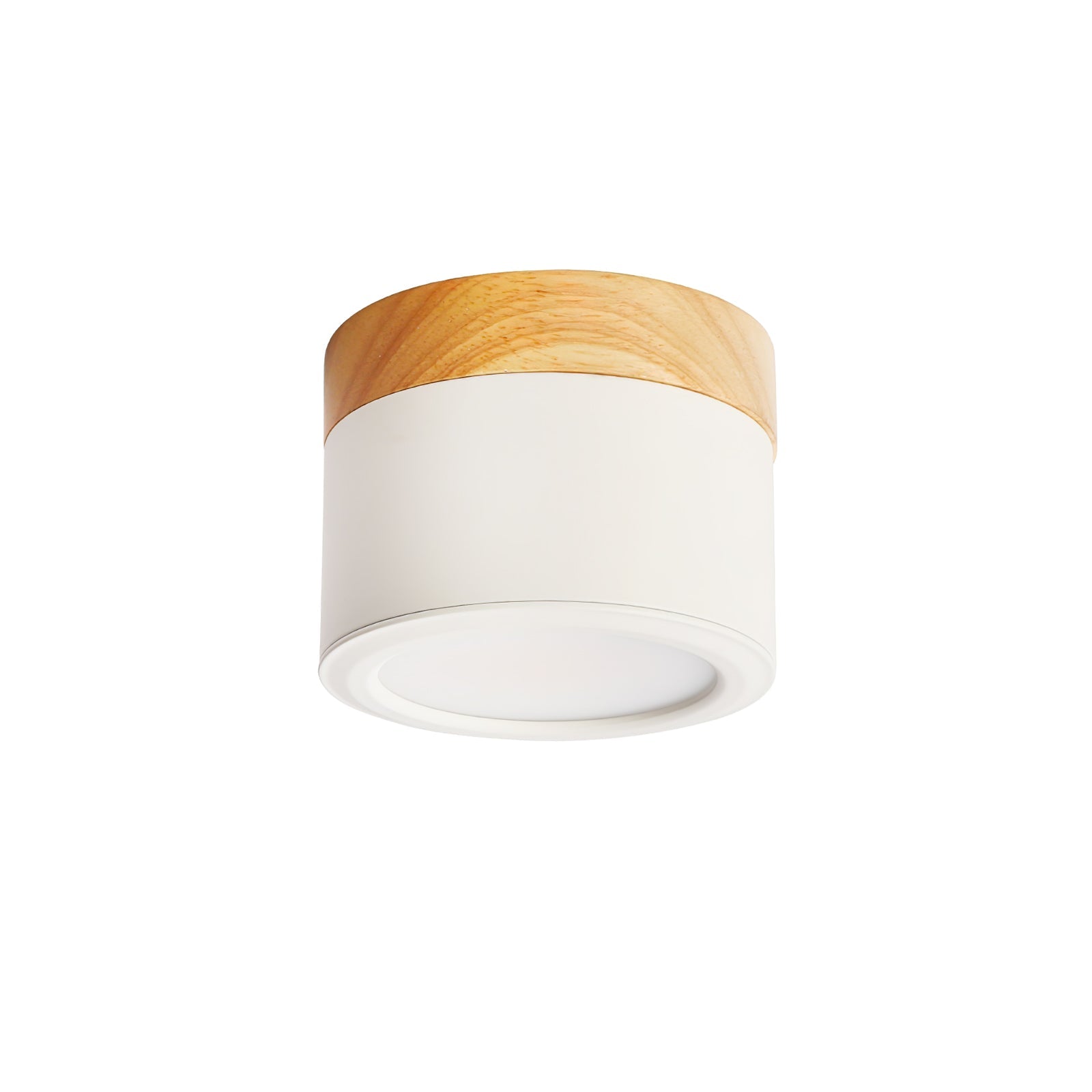 Wood Cylinder Ceiling Light