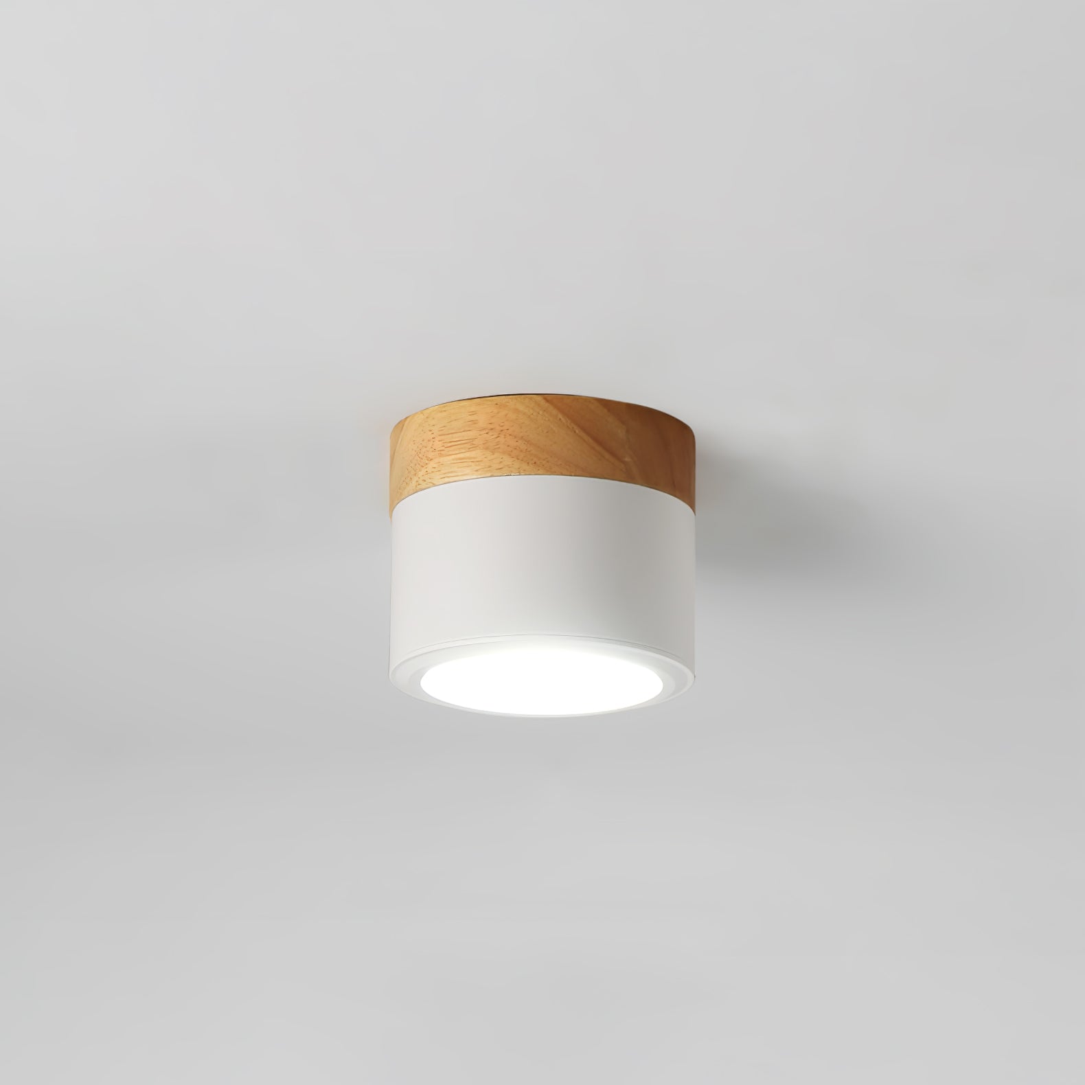 Wood Cylinder Ceiling Light