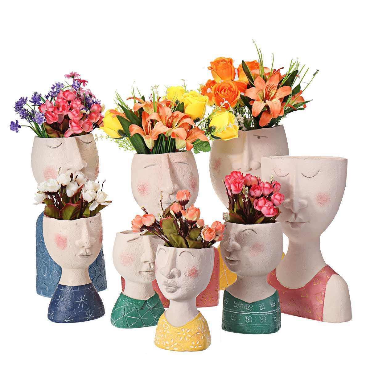 Modern Face Ceramic Planter Pot
