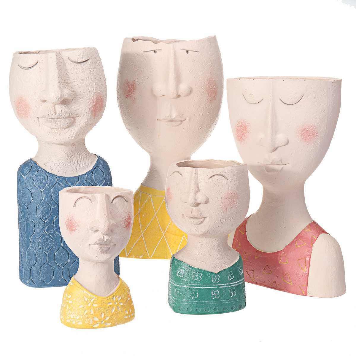 Modern Face Ceramic Planter Pot