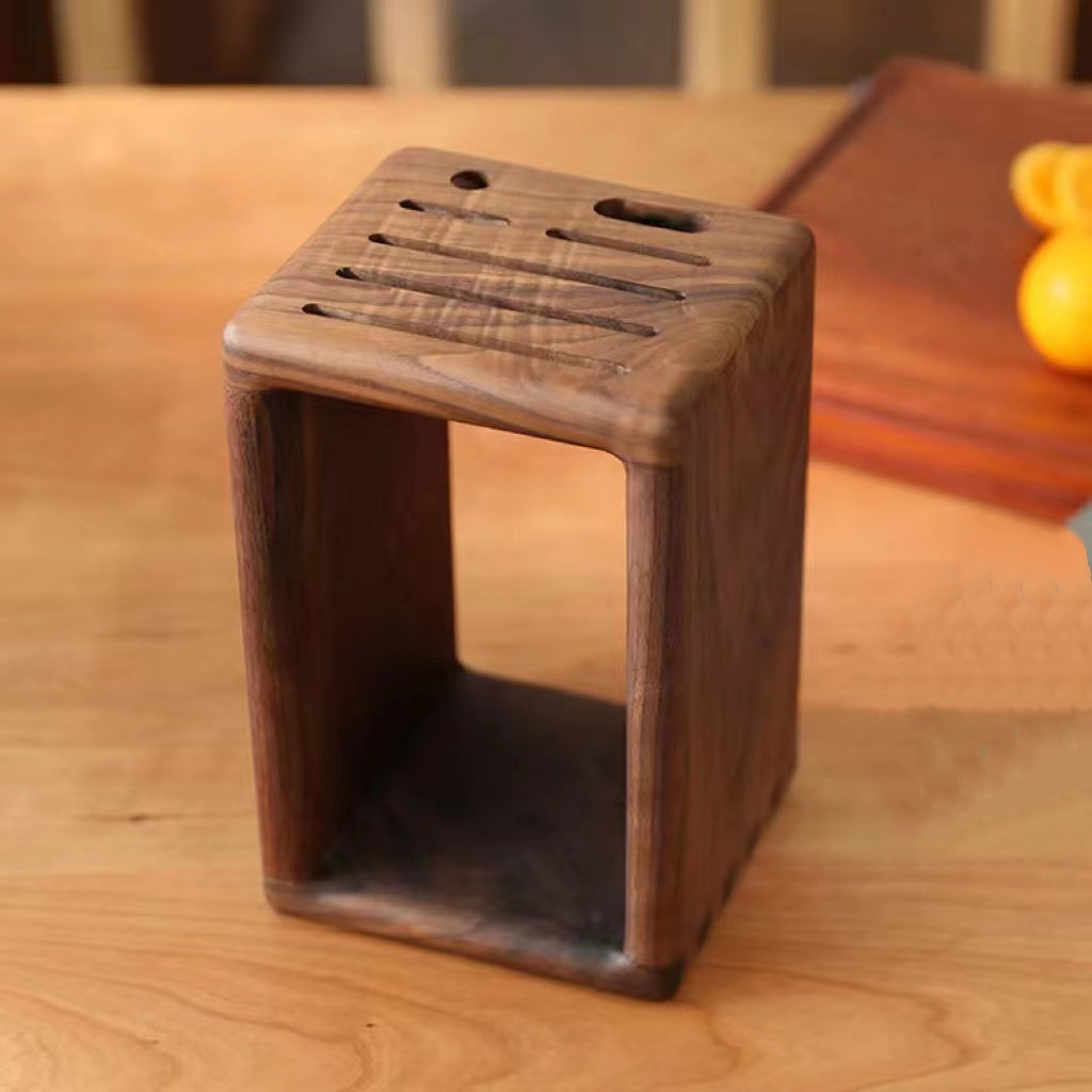 Premium Cleave Solid Wood Knife Block with smooth finish