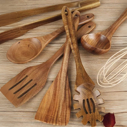Teak Kitchen Utensils | Wooden Cooking Tools