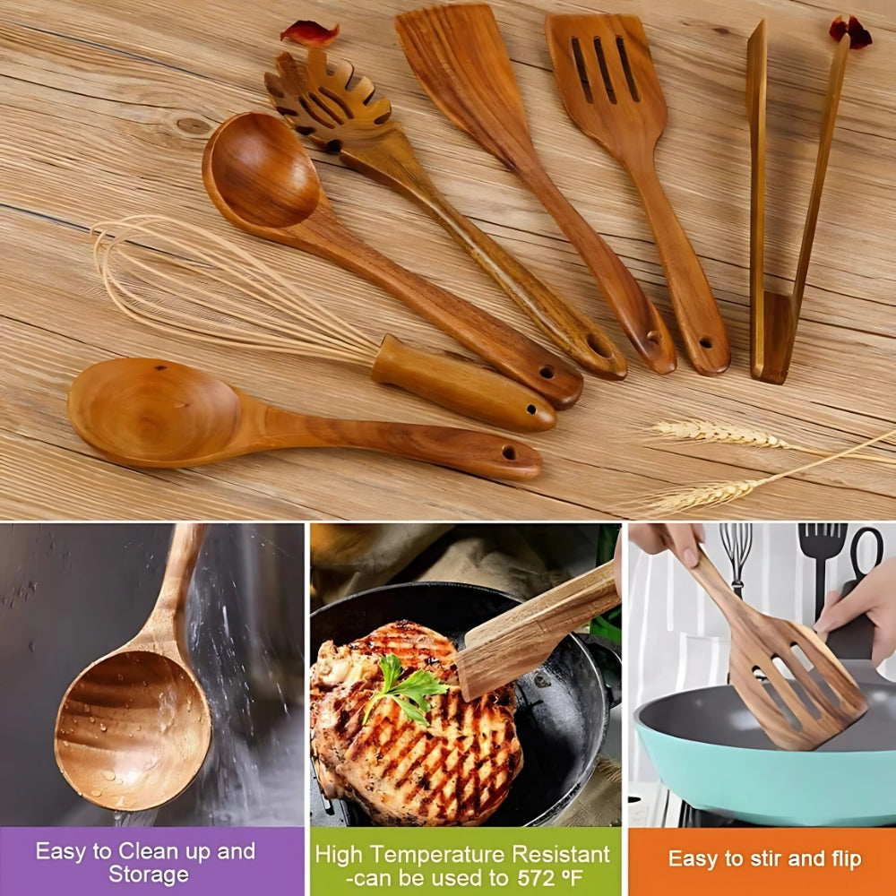 Teak Kitchen Utensils | Wooden Cooking Tools