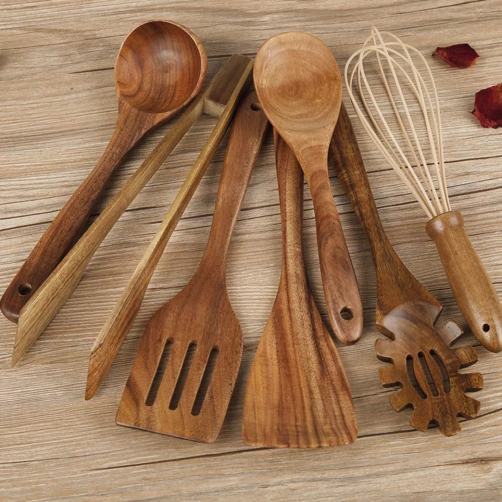 Teak Kitchen Utensils | Wooden Cooking Tools