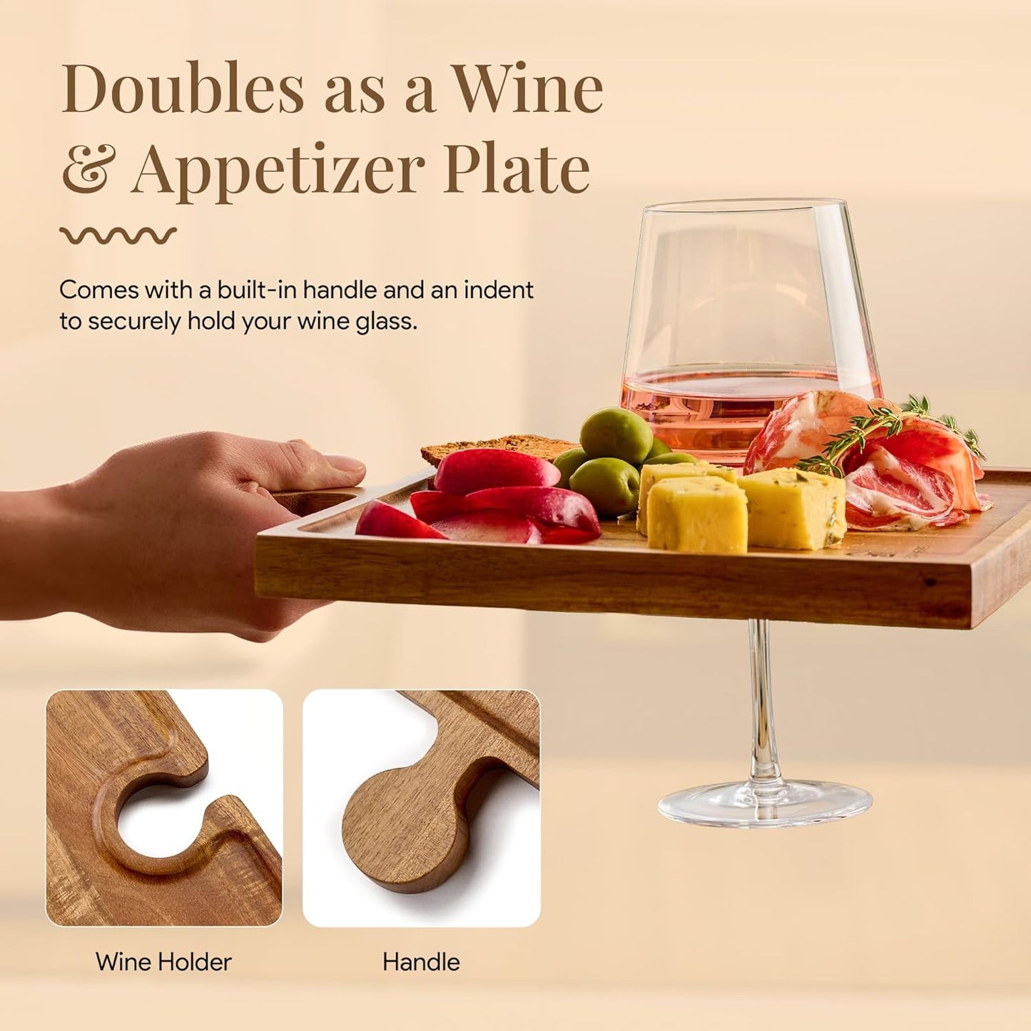 Puzzle Charcuterie Board | Wood 4 Piece Interlocking Set