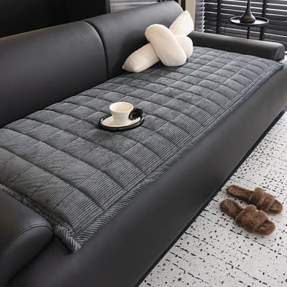 Textured Mat Couch Cover | Vertical Quilted Sofa Bedding