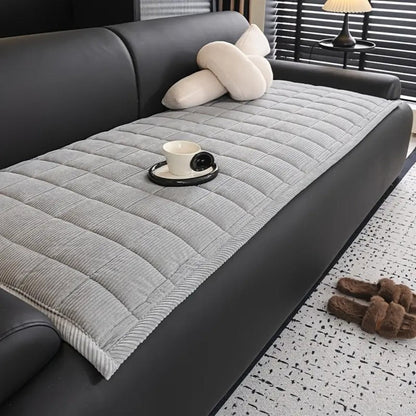 Textured Mat Couch Cover | Vertical Quilted Sofa Bedding