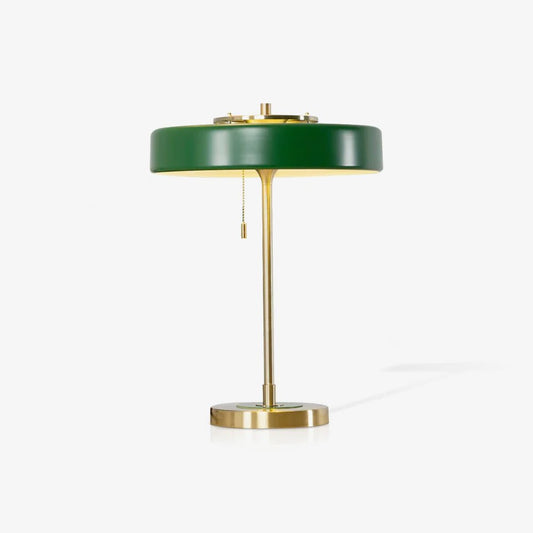 Brass Banker-Style Accent Table Lamp