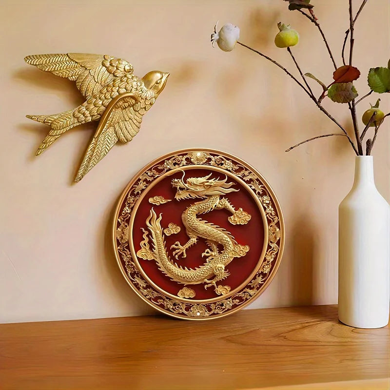 Fenglong’s Blessing 2D Aluminum Dragon Wall Plaque