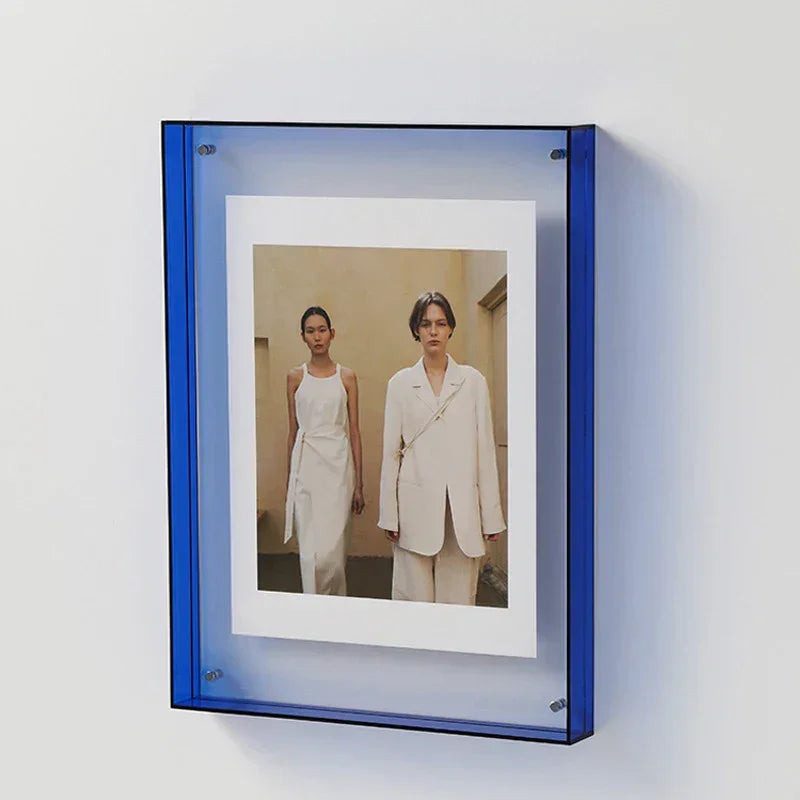 Floating Acrylic Solid Block Photo Frame