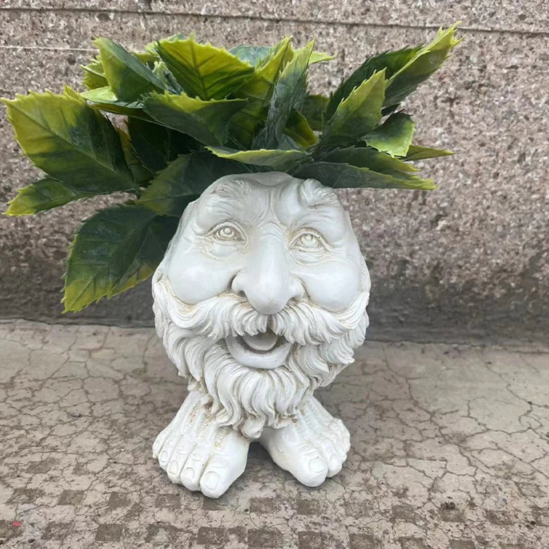 Face Head Planter Set