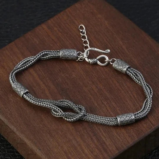 Wyrd Fate Knot Chain Bracelet – 925 Sterling Silver