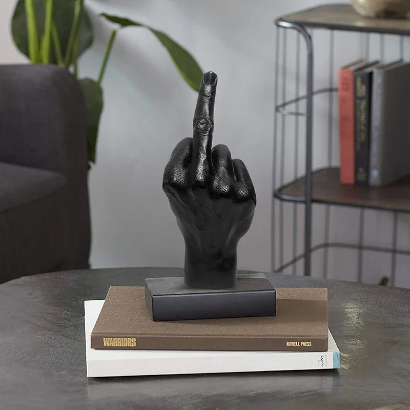 ArtZ® I Have A Bad Attitude Sculpture Middle Finger Sculpture