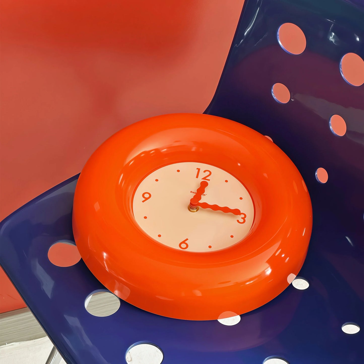 Red Pop Round Wall Clock